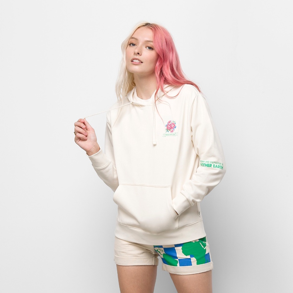 VANS Women's Eco Positivity BFF Hoodie Natural Size Organic Cotton VN0A5LHY7VJ